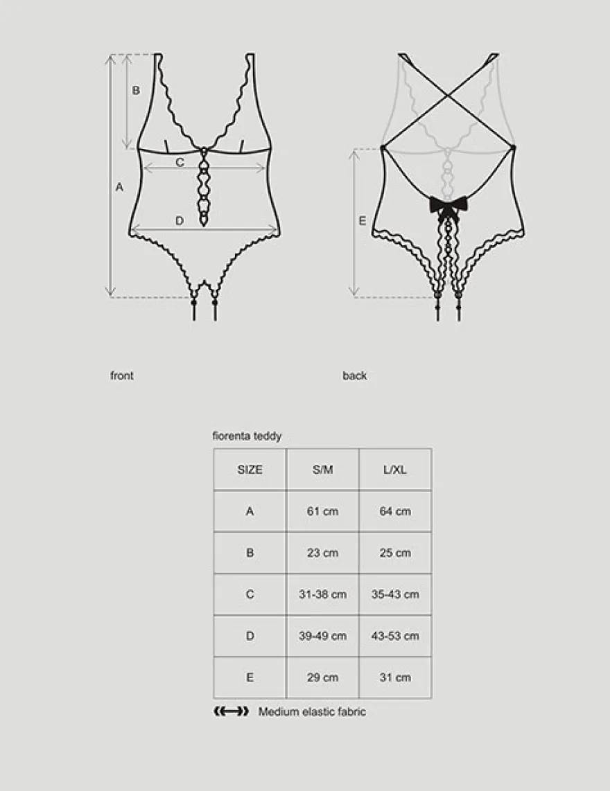 Obsessive - Fiorenta Teddy schwarz