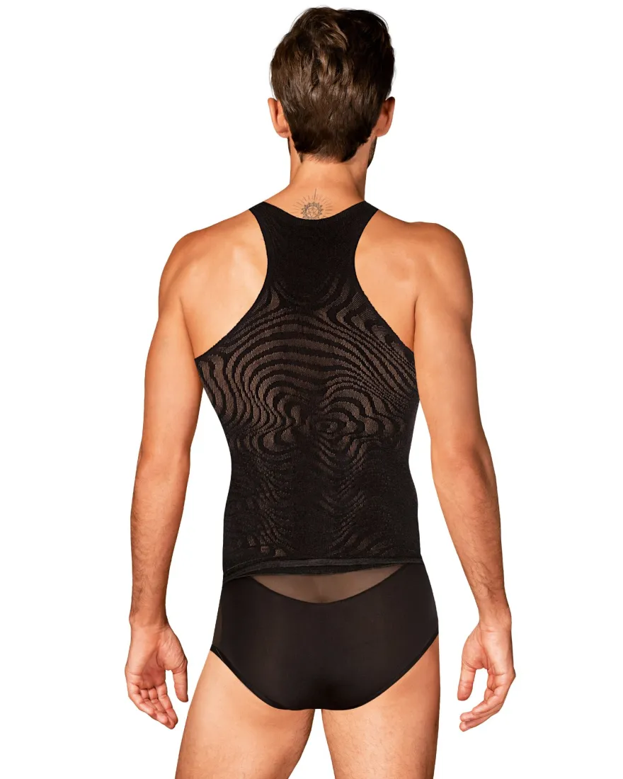 Obsessive - Herren Tank-Top aus feinem Material mit Muster