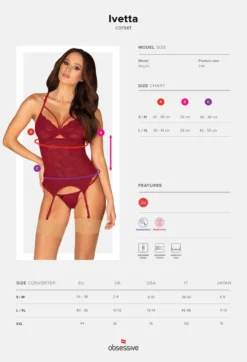 Obsessive - Ivetta Corset & Thong rot