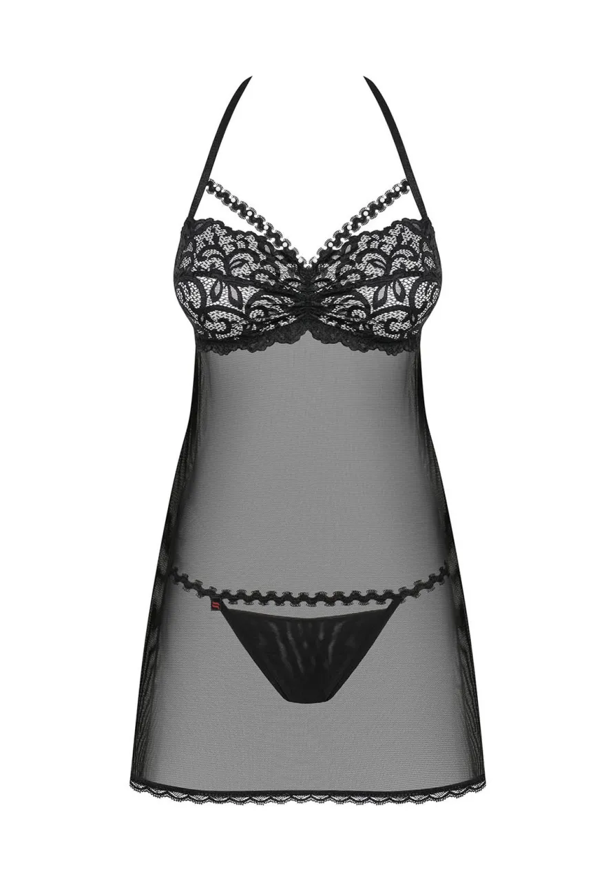 Obsessive - Joylace Babydoll & Tanga schwarz
