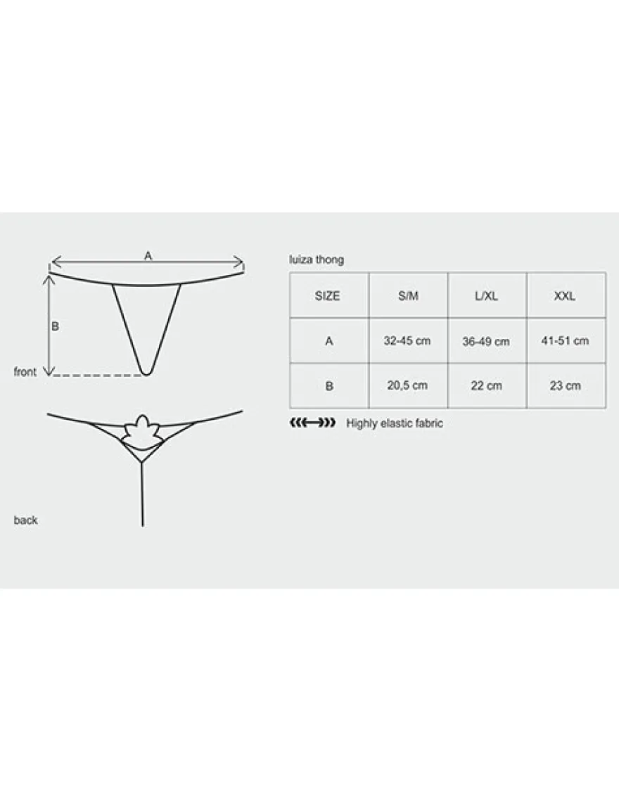 Obsessive - Luiza String schwarz