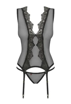 Obsessive - Meshlove Corset & Thong schwarz