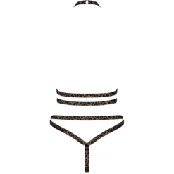 Obsessive - Ouvert Dessous-Set im Leo-Look