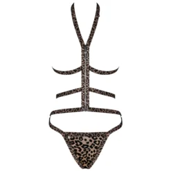 Obsessive - Ouvert Dessous-Set im Leo-Look