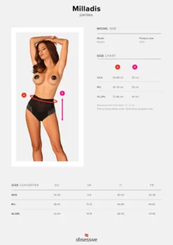 Obsessive - Panty mit Zierketten aus feinem Material
