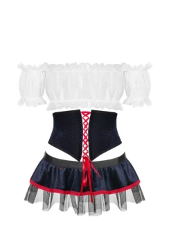 Obsessive - Slaviana sexy Kostüm schwarz/weiß