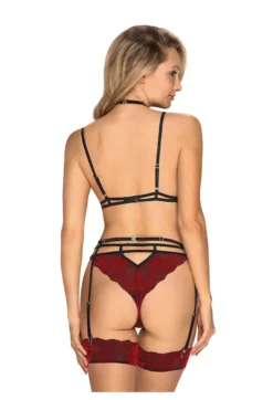 Obsessive - Sugestina 3 teiliges Straps Set rot
