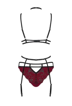 Obsessive - Sugestina 3 teiliges Straps Set rot