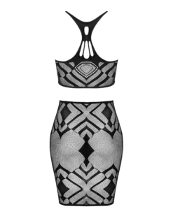 Obsessive - Top und Rock Set aus Netz