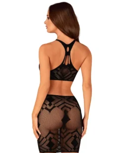 Obsessive - Top und Rock Set aus Netz