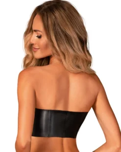 Obsessive - Wetlook Top aus weichem Material schwarz
