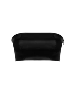 Obsessive - Wetlook Top aus weichem Material schwarz