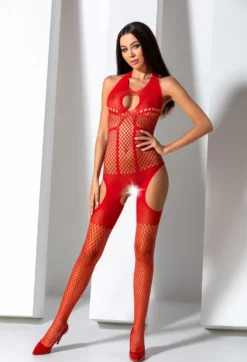 Passion - Bodystocking BS079 rot