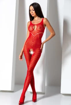 Passion - Bodystocking BS078 rot