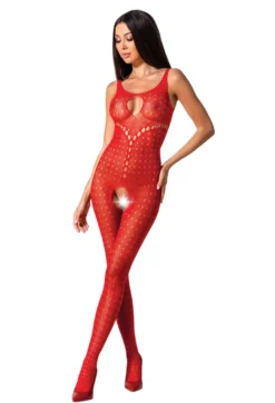 Passion - Bodystocking BS078 rot