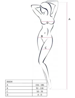 Passion - BS034w Bodystocking weiss