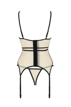 Passion Exclusiv - Straps-Dessous-Set aus Tüll mit String