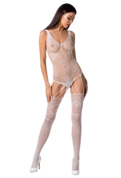 Passion Exklusiv - Bodystocking BS074 white