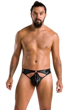 Passion - Herren Wetlook String mit Cut-outs