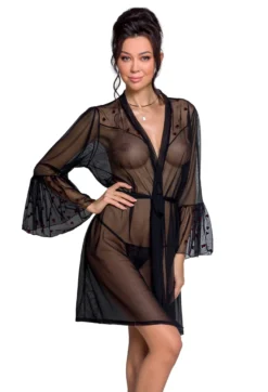 Passion - Lovelia Peignoir schwarz