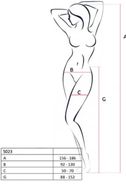 Passion - Ouvert-Strumpfhose mit Straps-Optik