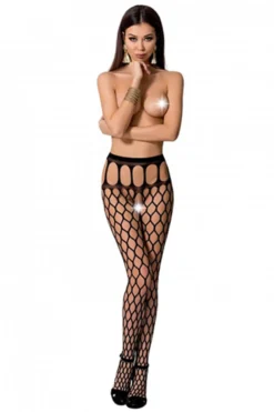 Passion - Ouvert Strumpfhose S021 schwarz von Passion Universalgröße