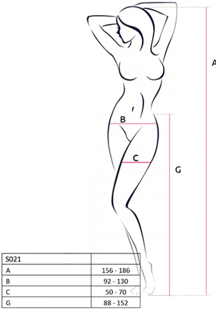 Passion - S021 Ouvert Netzstrumpfhose rot