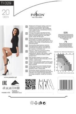 Passion - Strumpfhose mit Muster TI029 schwarz