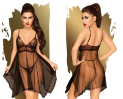 PENTHOUSE - Babydoll aus Spitze & Mesh mit String