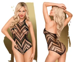 PENTHOUSE - Netz Body mit Chevron-Muster