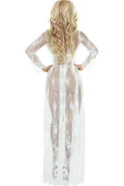 Provocative Dessous - Lange weißes Kleid - So Elegant PR7044 weiß