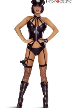 Provocative-Polizei Outfit 6-teilig schwarz