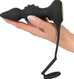 Rebel - Butt Plug with Cock and Ball Rings mit Fernbedienung
