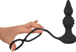 Rebel - Butt Plug with Cock and Ball Rings mit Fernbedienung