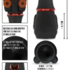 Rebel - Glans Masturbator mit 2 Motoren schwarz