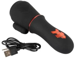 Rebel - Glans Masturbator mit 2 Motoren schwarz