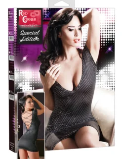 Red Corner - Kleid Pailletten schwarz