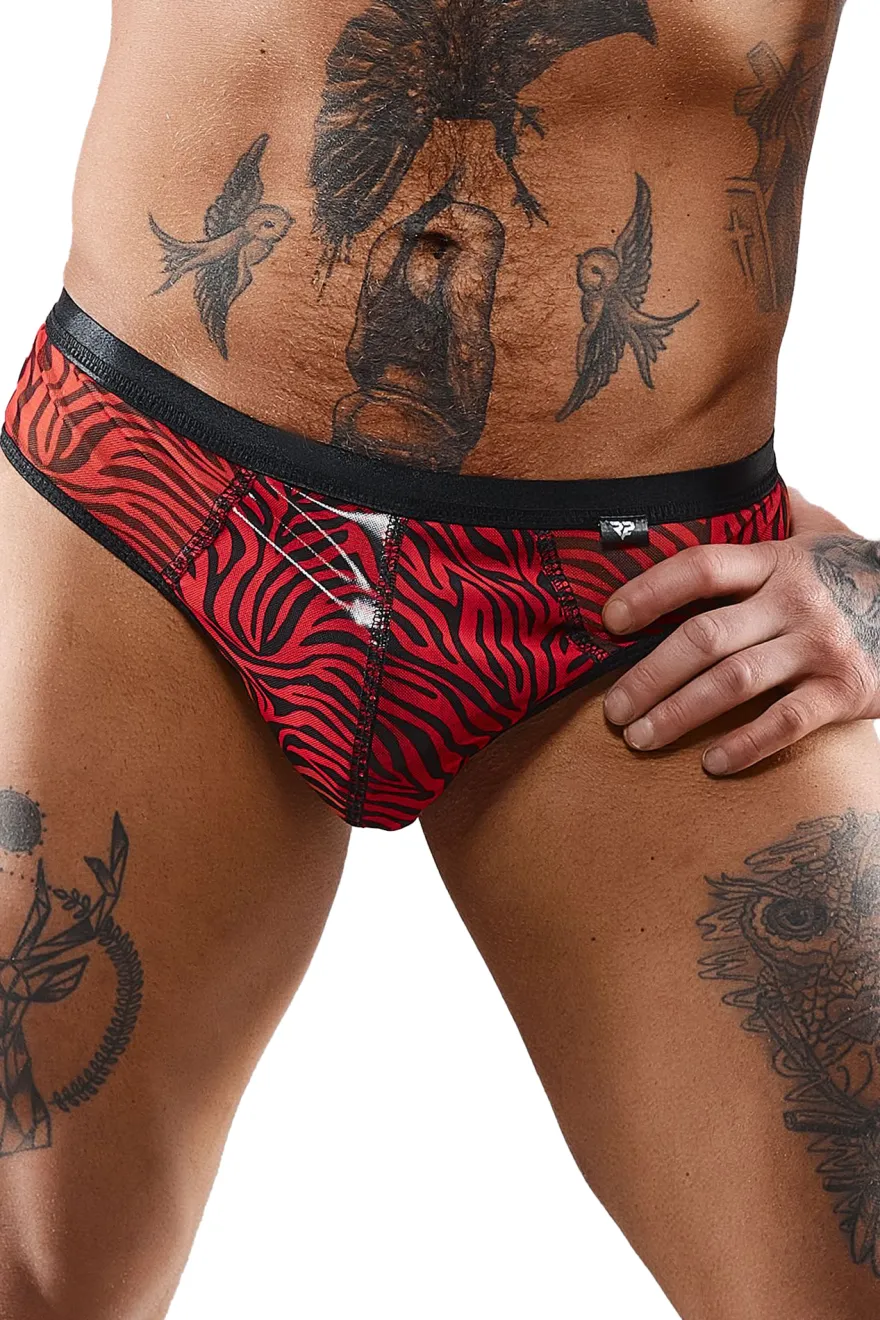 Regnes-Fashion-Planet - Netz Slip im Zebramuster