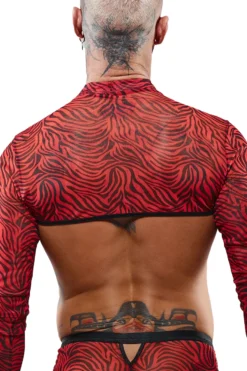 Regnes Fetish Planet - Crop Top im Zebramuster