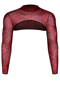 Regnes Fetish Planet - Crop Top im Zebramuster