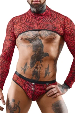 Regnes Fetish Planet - Crop Top im Zebramuster