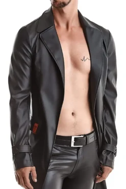 Regnes Fetish Planet - Herren Mantel im edlen Matt-Look