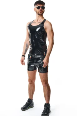 Regnes Fetish Planet - Herren Tank Top aus glänzendem Material
