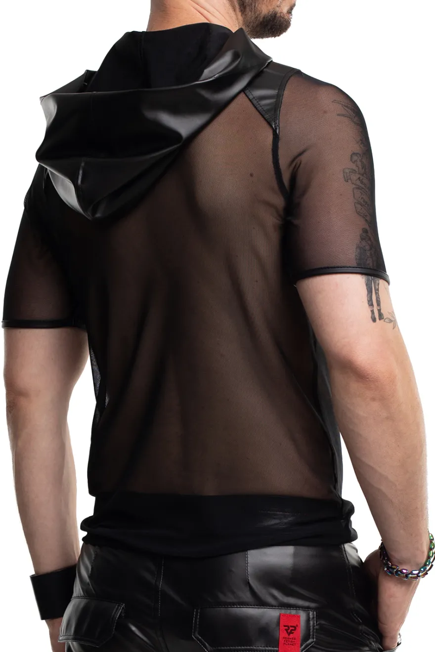 Regnes Fetish Planet - Kapuzen Shirt aus Netz Material
