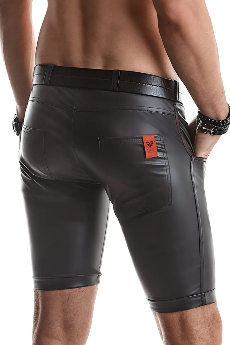 Regnes Fetish Planet - Lange Wetlook Herren-Shorts