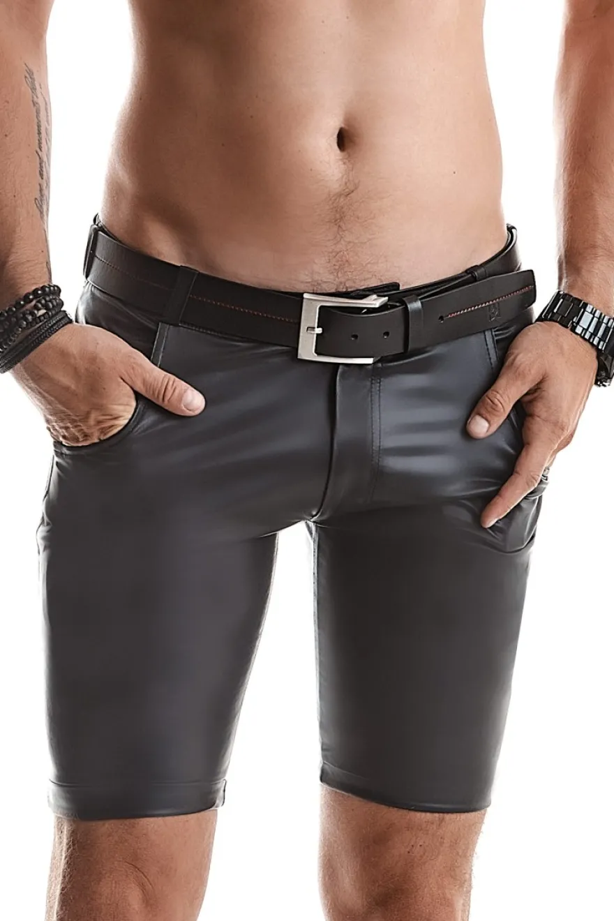 Regnes Fetish Planet - Lange Wetlook Herren-Shorts