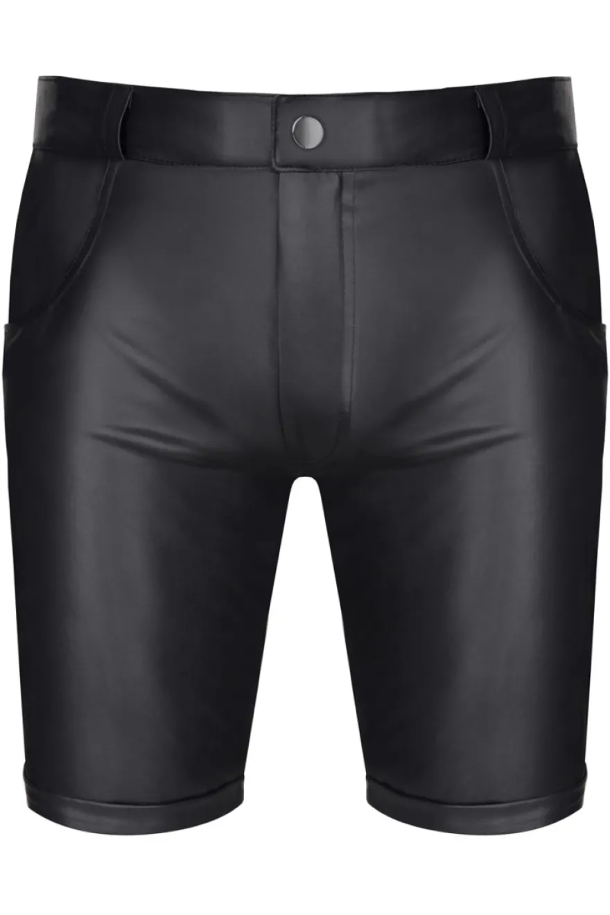 Regnes Fetish Planet - Lange Wetlook Herren-Shorts