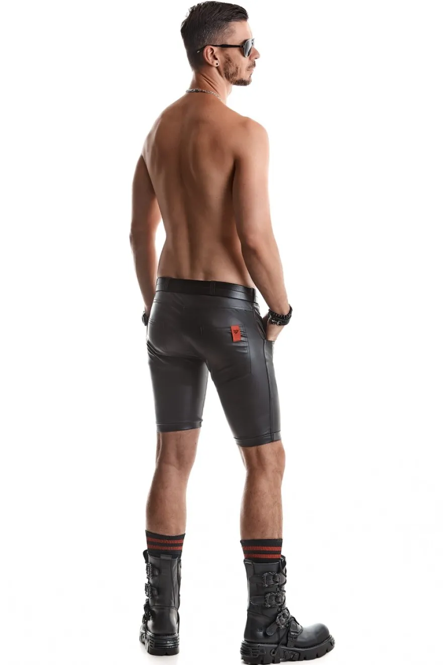 Regnes Fetish Planet - Lange Wetlook Herren-Shorts