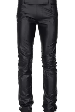 Regnes Fetish Planet - Lange Wetlook Herren Hose schwarz
