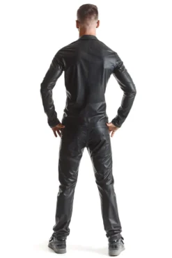 Regnes Fetish Planet - Mesh-Wetlook Jacke schwarz